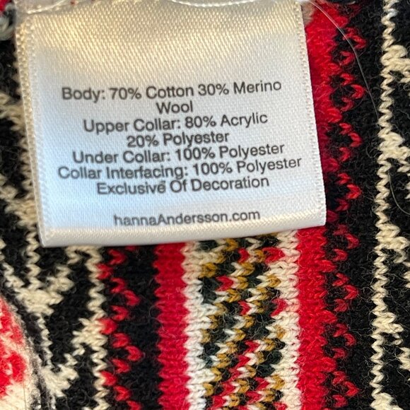 NWT Hanna Andersson Girls Fair Isle Sweater Jacket Fur Collar Scandinavian - Picture 12 of 13